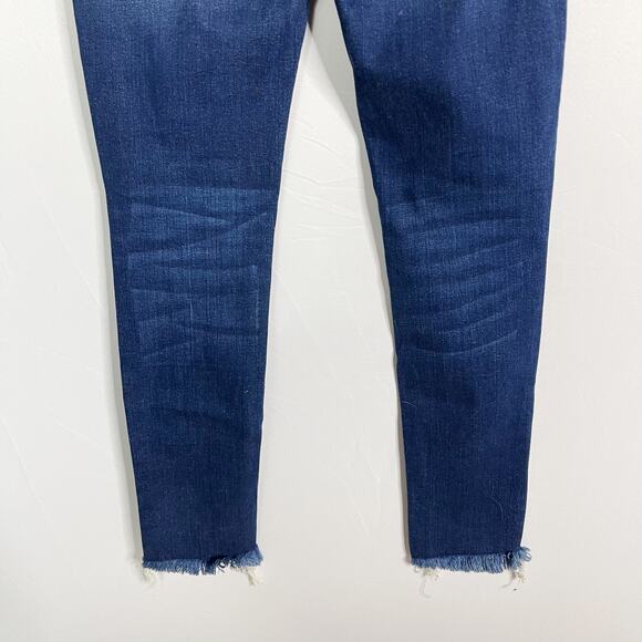 Black Label Button Front Distressed Ripped Skinny Jeans Size 3 Cotton Stretch - Picture 7 of 10